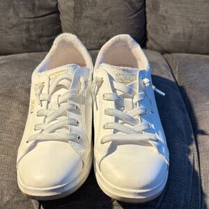 BOBS from Skechers White and Gold Sneakers